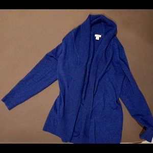 Beautiful Blue LL Bean Cashmere Cardigan